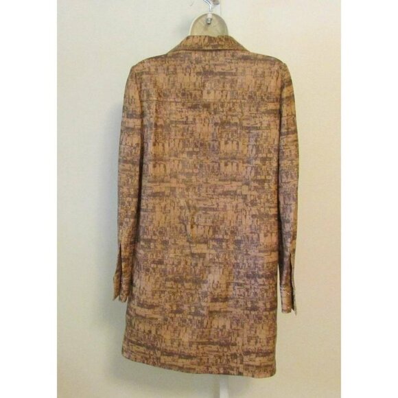 DVF Diane von Furstenberg Dilly Simple Cork Leather Dress shift new brown new 0 - Picture 3 of 6